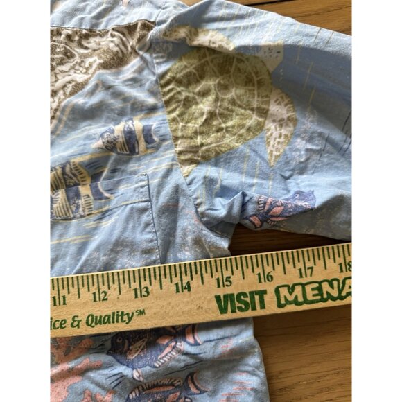 Kahala Hawaiian Shirt Boys Sz Large 10/12 Button Down Short Sleeve Fish - Picture 6 of 8